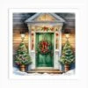 Christmas Door 190 Art Print -Xmas Gifts Hub m2Fgen2Fart print square p12F25ff6c29 4702 4b70 a50b 3ac7978c47b1