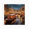 Amsterdam Enchanting Canal Side Christmas Market 1 Art Print