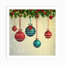 Christmas Ornaments 17 Art Print