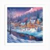 Christmas View Town Art Print -Xmas Gifts Hub m2Fgen2Fart print square p12F2e603b92 d0e4 4b6d ae20 126d4a8a2ffa