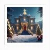Christmas House 66 Art Print -Xmas Gifts Hub m2Fgen2Fart print square p12F30486925 5c4c 4e80 84fb 9096d407d50d