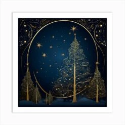 Christmas Tree Background Art Print