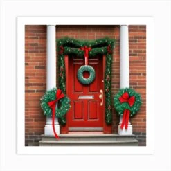 Christmas Door 13 Art Print