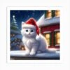 Cute Christmas Kitten 2 Art Print -Xmas Gifts Hub m2Fgen2Fart print square p12F47f71f2e b787 46b5 be2c 17c9aaf948a1