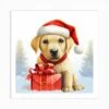 Christmas Labrador Puppy 1 Art Print -Xmas Gifts Hub m2Fgen2Fart print square p12F49eb3578 eaec 45eb a17e 00ae0d595dd7