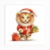 Christmas Lion Art Print -Xmas Gifts Hub m2Fgen2Fart print square p12F4dc3da58 72fe 4658 8546 4755f4fe9c4e
