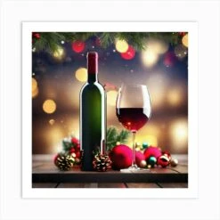 Christmas Wine 7 Art Print