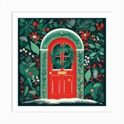 Christmas Door 6 Art Print