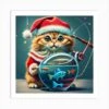 Christmas Cat Art Print -Xmas Gifts Hub m2Fgen2Fart print square p12F51f5157e fa9d 46cf b0f9 378c7f21703a