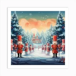 Christmas Nutcrackers 3 Art Print