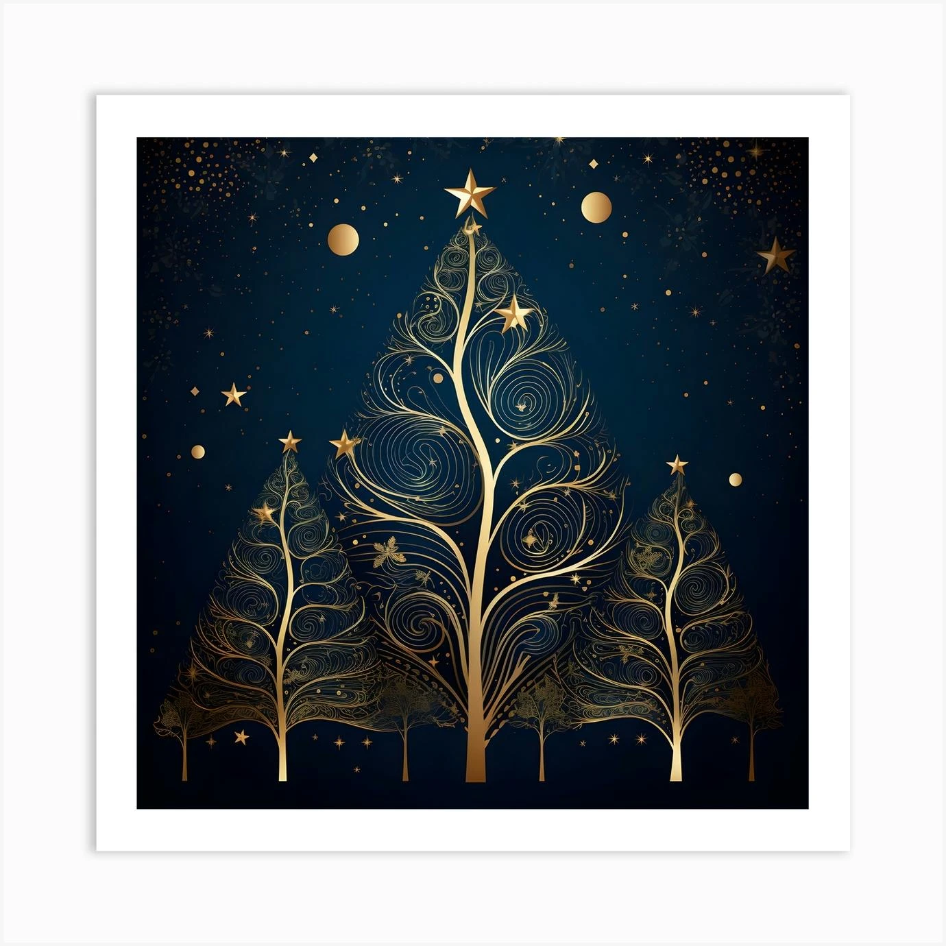 Elegant Christmas Design Series020 Art Print 3 Elegant Christmas Design Series020 Art Print