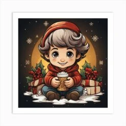 Christmas Boy Art Print