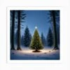 Christmas Tree In The Snow 6 Art Print -Xmas Gifts Hub m2Fgen2Fart print square p12F59a763dc bb83 4f13 ba3d e23cba4bf567