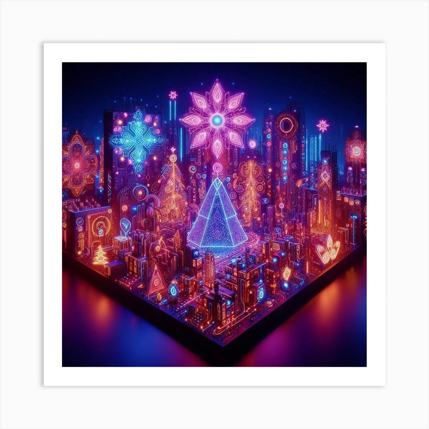 Christmas City Art Print 3 Christmas City Art Print