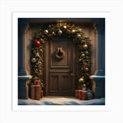 Christmas Door 174 Art Print