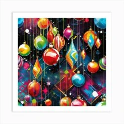 Christmas Ornaments 62 Art Print