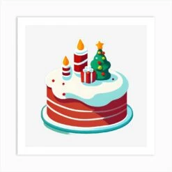 Christmas Cake 5 Art Print
