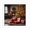 Christmas Presents Under Christmas Tree At Home Next To Fireplace Haze Ultra Detailed Film Photog (9) Art Print