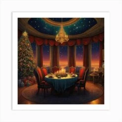 Christmas Dining Room 8 Art Print