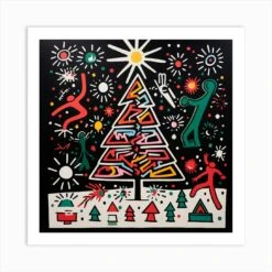 Harry Potter Christmas TreeAbstract Christmas Art Print