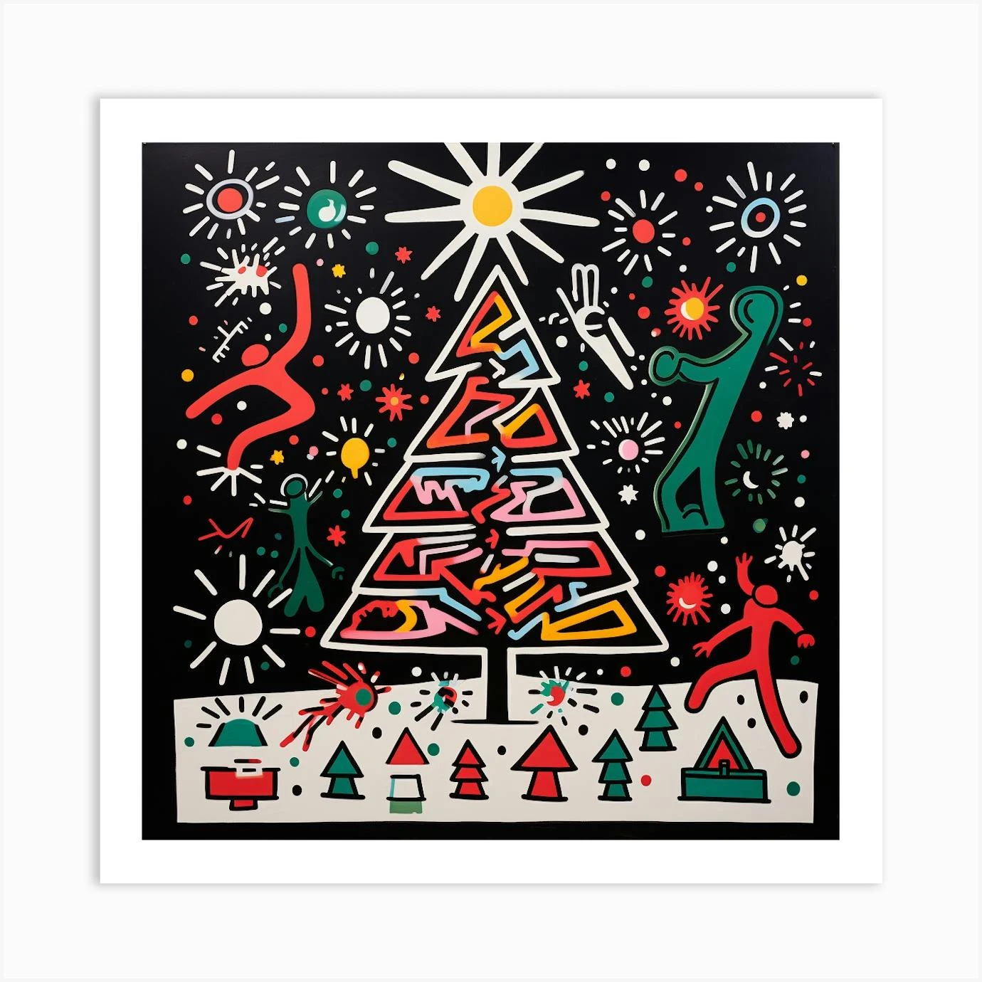 Harry Potter Christmas TreeAbstract Christmas Art Print 3 Harry Potter Christmas TreeAbstract Christmas Art Print