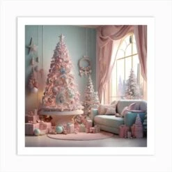 Christmas Tree In The Living Room Art Print