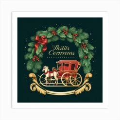 Christmas Wreath 2 Art Print