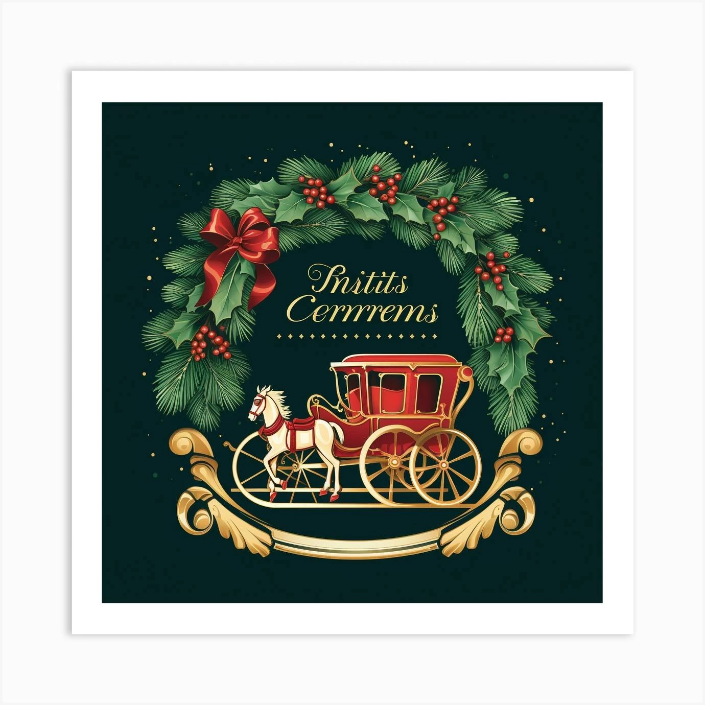 Christmas Wreath 2 Art Print 3 Christmas Wreath 2 Art Print