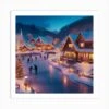 Christmas Village Art Print -Xmas Gifts Hub m2Fgen2Fart print square p12F7ba80ca4 5e56 463e a024 56f166664fe0