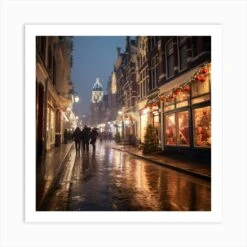 Amsterdam Christmas Shopping 1 Art Print