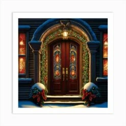 Christmas Door 76 Art Print