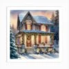 Christmas House 180 Art Print 2 Christmas House 180 Art Print -Xmas Gifts Hub m2Fgen2Fart print square p12F8e8b0262 8901 4d16 82cd 547689a44a4d