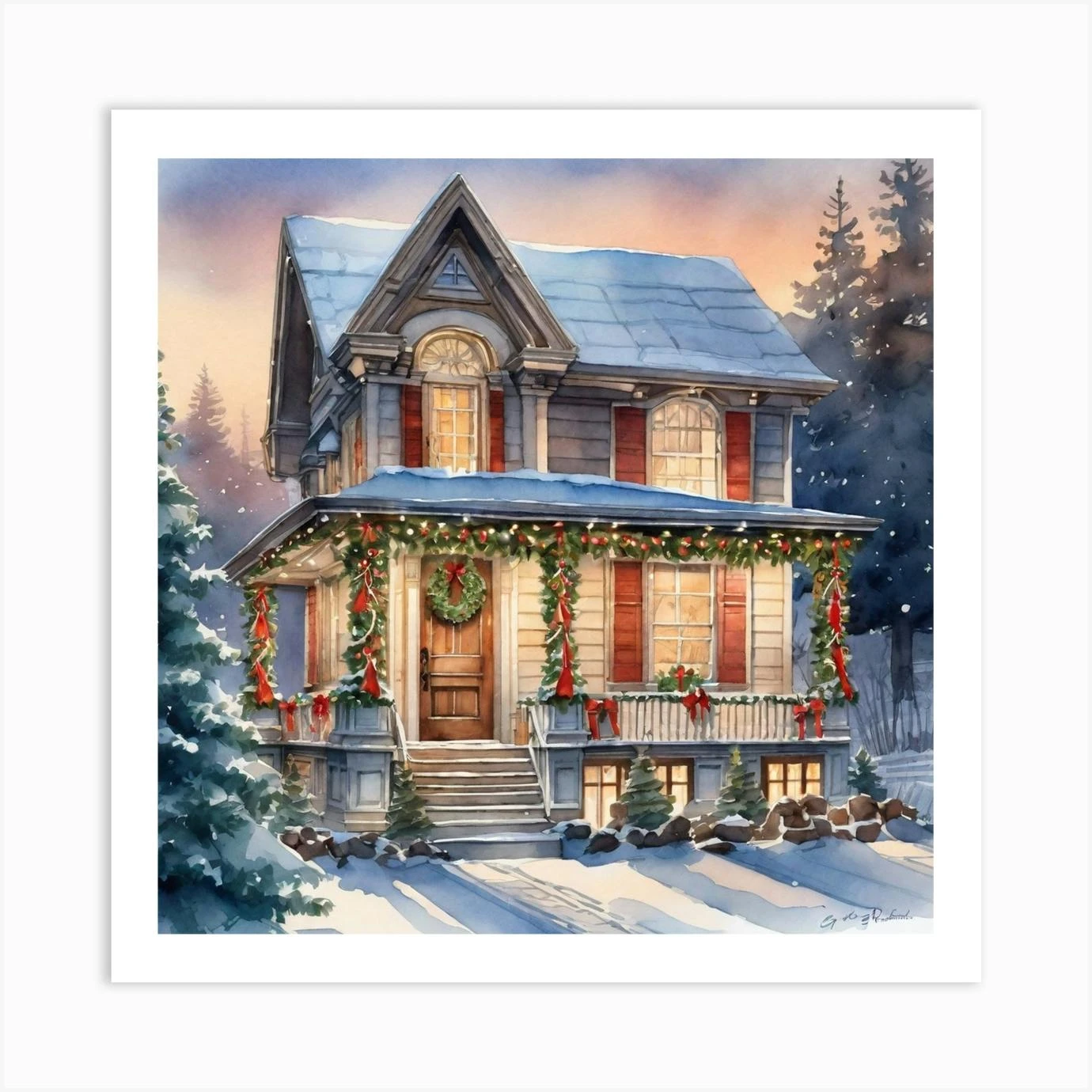 Christmas House 180 Art Print 3 Christmas House 180 Art Print