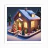 Christmas House 106 Art Print -Xmas Gifts Hub m2Fgen2Fart print square p12F924ebbee 694b 483c aebf 90152b9981e0