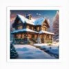 Christmas Decorated Home Outside Ultra Hd Realistic Vivid Colors Highly Detailed Uhd Drawing P (1) Art Print -Xmas Gifts Hub m2Fgen2Fart print square p12F99d2e8bf 1c41 4a20 b97a 0db5b0f1e1ce