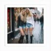 Sexy Girls Wearing Ripped Short Jeans And Boots On Christmas Eve In Amsterdam 1 Art Print