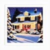 Christmas House 6 Art Print -Xmas Gifts Hub m2Fgen2Fart print square p12F9b585265 108d 40c2 8ed5 bea647ff4219