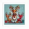 Christmas Reindeer 2 Art Print -Xmas Gifts Hub m2Fgen2Fart print square p12Fa504b850 cc4d 4075 9d20 6e4770426f00