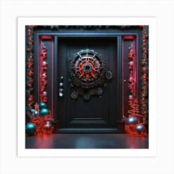 Christmas Door 157 Art Print