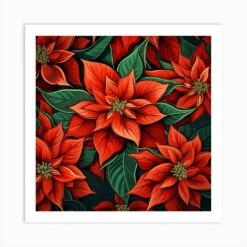 Christmas Poinsettia 1 Art Print