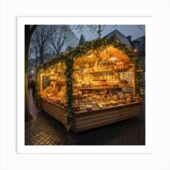 Amsterdam Cheese Market Christmas Special 2 Art Print