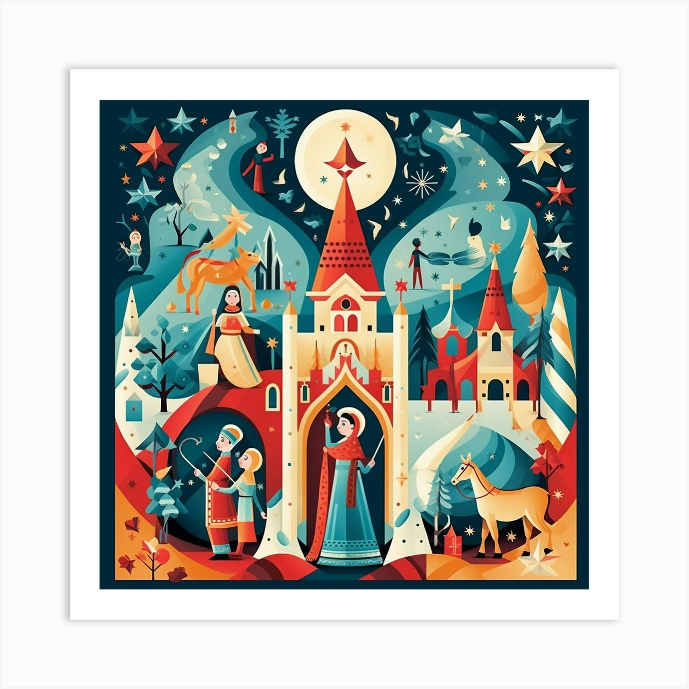 Christmas At The Castle Art Print 3 Christmas At The Castle Art Print