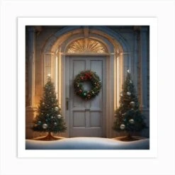 Christmas Door 171 Art Print