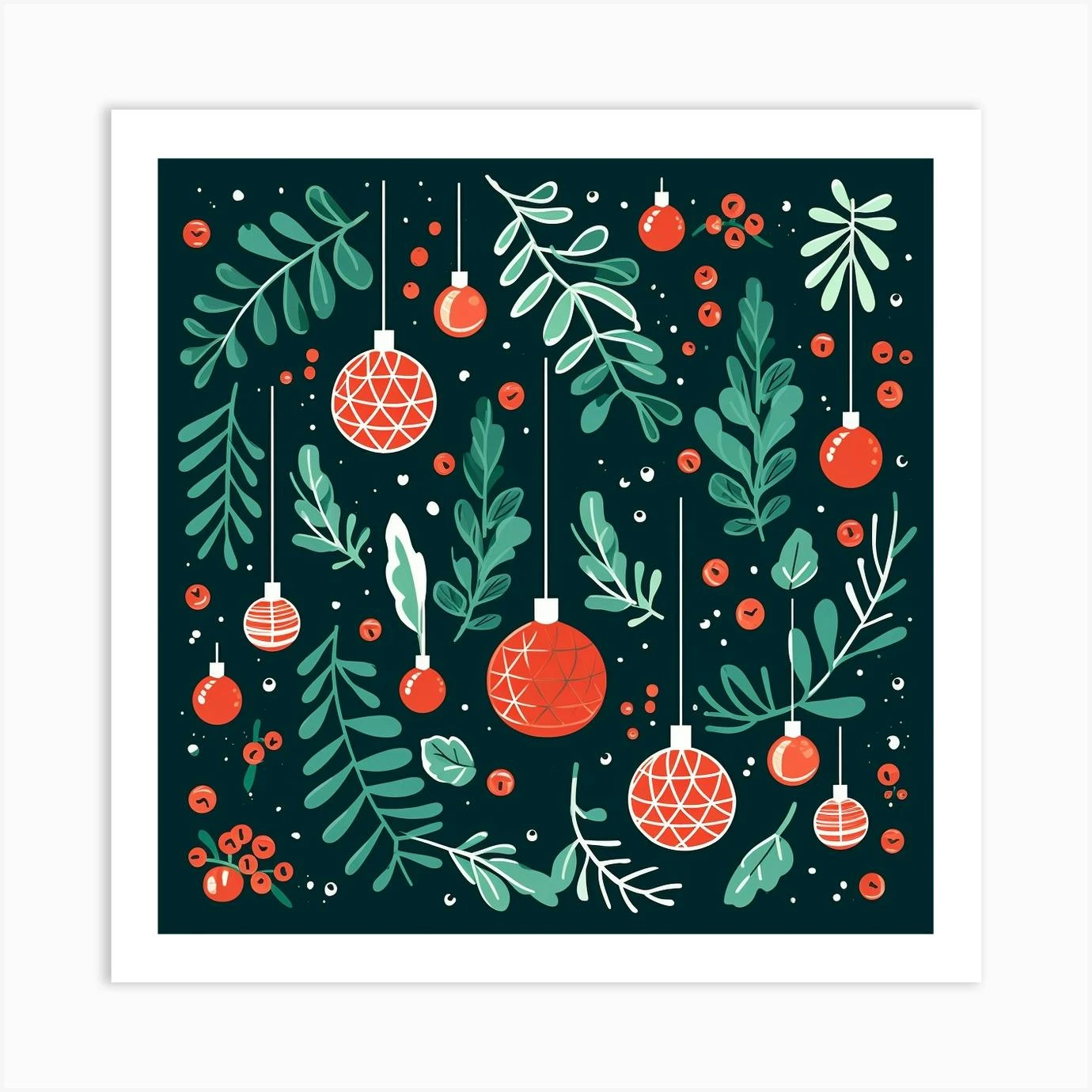 Christmas Ornaments 6 Art Print 3 Christmas Ornaments 6 Art Print