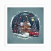 Snowy Christmas Night Art Print -Xmas Gifts Hub m2Fgen2Fart print square p12Fbddbd101 f9c5 45f3 bb38 71720c02ff0c