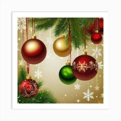Christmas Ornaments 164 Art Print