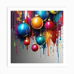 Christmas Splatters Art Print