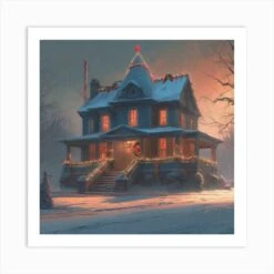 Christmas House 131 Art Print