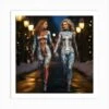Two Beautiful Women Wearing Body Painting Walking In The Christmas Eve 3 Art Print -Xmas Gifts Hub m2Fgen2Fart print square p12Fcfb3007c 6023 4f70 b268 a111a61f4d7e