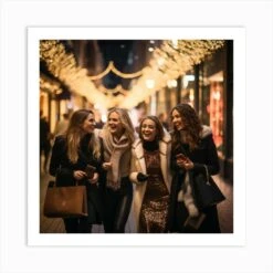 Luxury Christmas Shopping In Amsterdam 2 Art Print